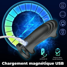 Charger l&#39;image dans la galerie, Anneaux de Pénis Sex Toys, Silicone Anneau Penien - Anneau Homme Vibrant avec 9 Modes de Vibration pour homme, Cockring Sex Toýs Couple à Distance, Jouets Pour Améliorer les Performances Sexuelles