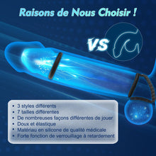 Charger l&#39;image dans la galerie, Anneau Penien - Anneau Homme 7 Pièces Sex Toýs Homme Couple Anneaux de Pénis Jouet Sexualité Couple Sex Toys Jouet Adulte Sextoys Couple Plaisir Jeux Sexuelle Adulte Couple, Plus Dur et Plus Fort
