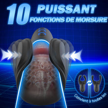 Charger l&#39;image dans la galerie, Vibromasseur Pour Hommes Sex Toys, Vibromasseurs Sex Toýs Couple - Masturbateurs Masculins Mains Libres avec 10 Modes Morsure et de Vibration, Sextoy Homme Sex Toýs Homme Suceur Sextoys