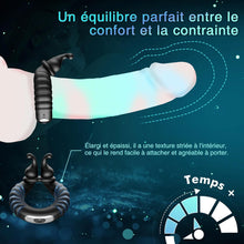 Charger l&#39;image dans la galerie, Sex Toys Anneau Penien - Anneau Homme Sextoyse Couple Plaisir, Anneau Vibrant Pénis Clitoridienne avec 10 Modes de Vibration, Anneaux de Pénis Sextoyse Homme Sex, Anneau Penien Sex Toyspour Pour Homme