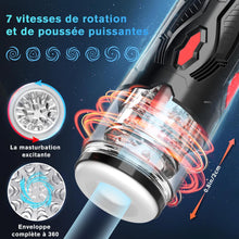 Charger l&#39;image dans la galerie, Masturbateur sex toys vibromasseurs pour homme mains libres avec 7 modes de rotation et fonction choc, masculins masturbeuse orale érotique jouet sexuel, pompe penis