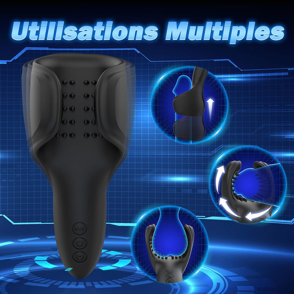 Vibromasseur Pour Hommes Sex Toys, Vibromasseurs Sex Toýs Couple - Masturbateurs Masculins Mains Libres avec 10 Modes Morsure et de Vibration, Sextoy Homme Sex Toýs Homme Suceur Sextoys