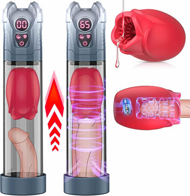 Sex Toýs Homme Pompes à Pénis, Masturbateurs Masculins 4-en-1 Agrandir son Pénis Vaginette Formation