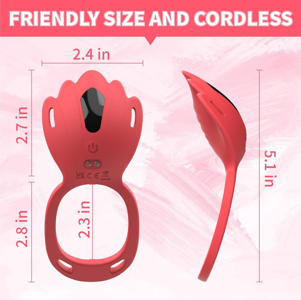 2 IN 1 Wearable Panty Vibrator Cock Ring with 9 Vibration Modes