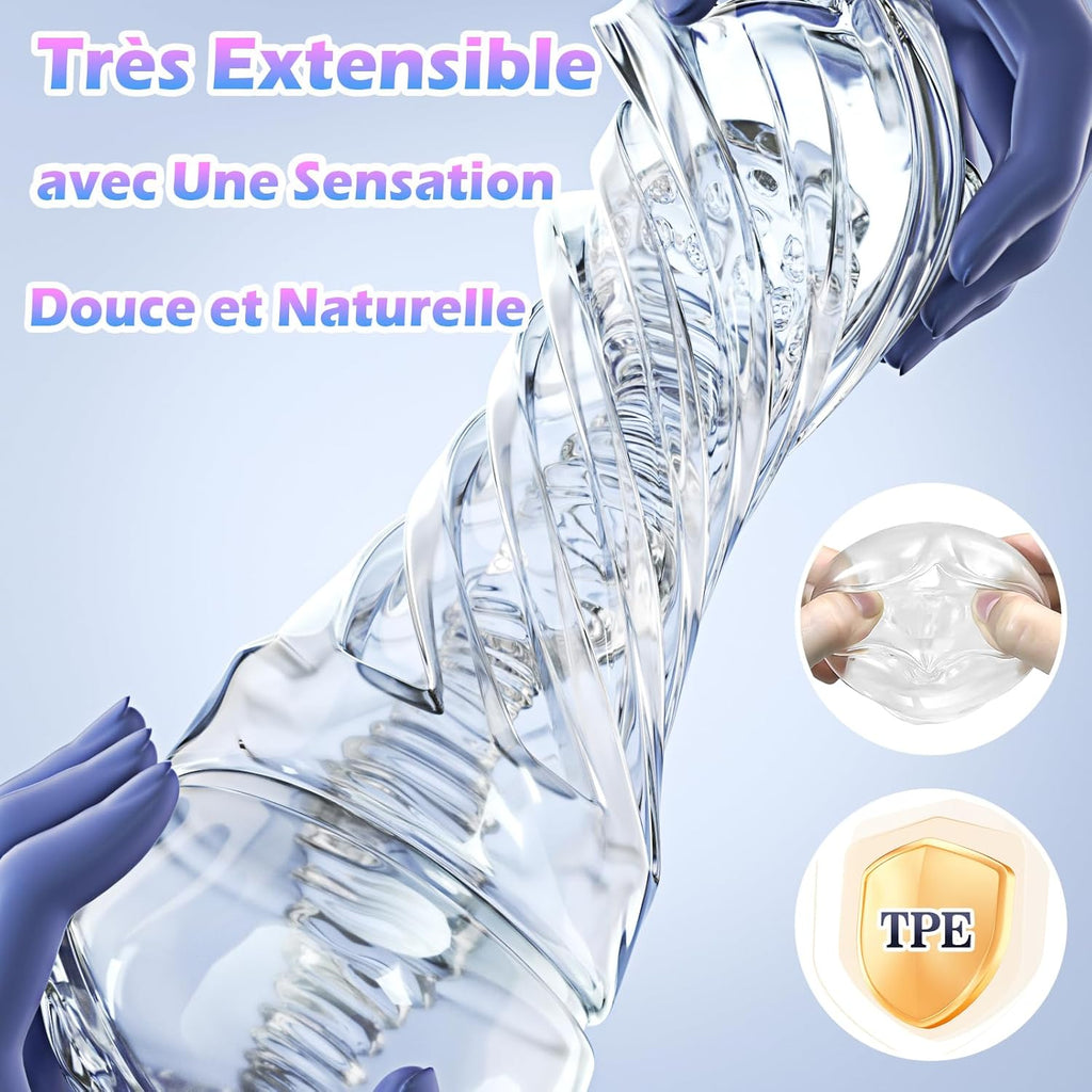 Masturbeuse Homme Sex Toys Realiste - Masturbâteur Mains Libres Sexes Plaisir Sextoyse Masturbateurs Masculins va et Vient, Poche Chatte 3D Vaginette Silicone Sextoy, Jouets Sexuels pour Hommes Solo