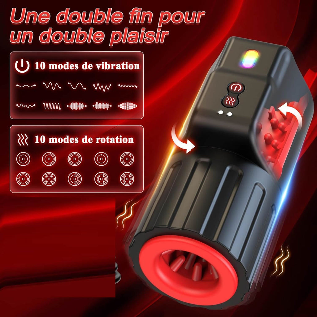 Sex Toýs Homme Automatique Masturbateur Masculins - Sex Toys Masturbâteur Homme Mains Libres Sextoy Masturbeuse Jouet Adult Sextoyse avec 10 Modes de rotation et Vibration, Sexes Vagin Plaisir Objet