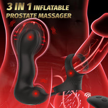 Charger l&#39;image dans la galerie, Plug Anal Sex Toys Vibromasseur pour Homme avec Gonflage Automatique et 10 Modes de Vibration, Masseurs de Prostate Vibrant avec Anneau Pénien et Télécommande, 3 in 1 Sex Toýs Homme Gode Anal