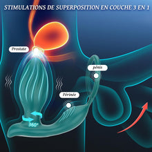 Charger l&#39;image dans la galerie, Plug Anus Vibromasseurs avec Anneau Pénien Sex Toys - Vibrateur Anal 10 modes, Prostate Vibrant Sex Toýs Couple Homme, Gode Homme pour Gay Sextoyse Couple Plaisir Homme avec Telecommande APP