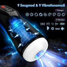 Charger l&#39;image dans la galerie, Masturbateur Homme Sextoyse Homme Sex, Masturbâteur Homme Mains Libres Automatique Masturbateurs Masculins Sex Toys avec 9 Mode Succion et Vibration 3D Vaginette Pénis Vibromasseur Sex