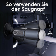 Charger l&#39;image dans la galerie, Masturbeuse Homme Mains Libres avec Ventouses, Masturbateurs Masculins électrique Sex Toys, 5 Rotations Télescopiques et 5 Modes d&#39;Aspiration, Vaginette Chatte de Poche Réaliste 3D Masturbateur Homme