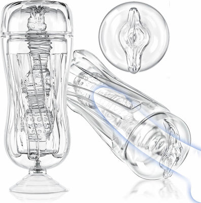 Masturbeuse Homme Sex Toys Realiste - Masturbâteur Mains Libres Sexes Plaisir Sextoyse Masturbateurs Masculins va et Vient, Poche Chatte 3D Vaginette Silicone Sextoy, Jouets Sexuels pour Hommes Solo