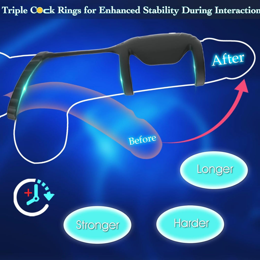 Anneau pénien vibrant, anneaux péniens - Jouet sexuel pour couples - Taille réglable - Jouet sexuel - Modes de vibration pour anneau pénien de longue durée - Jouet sexuel pour les hommes