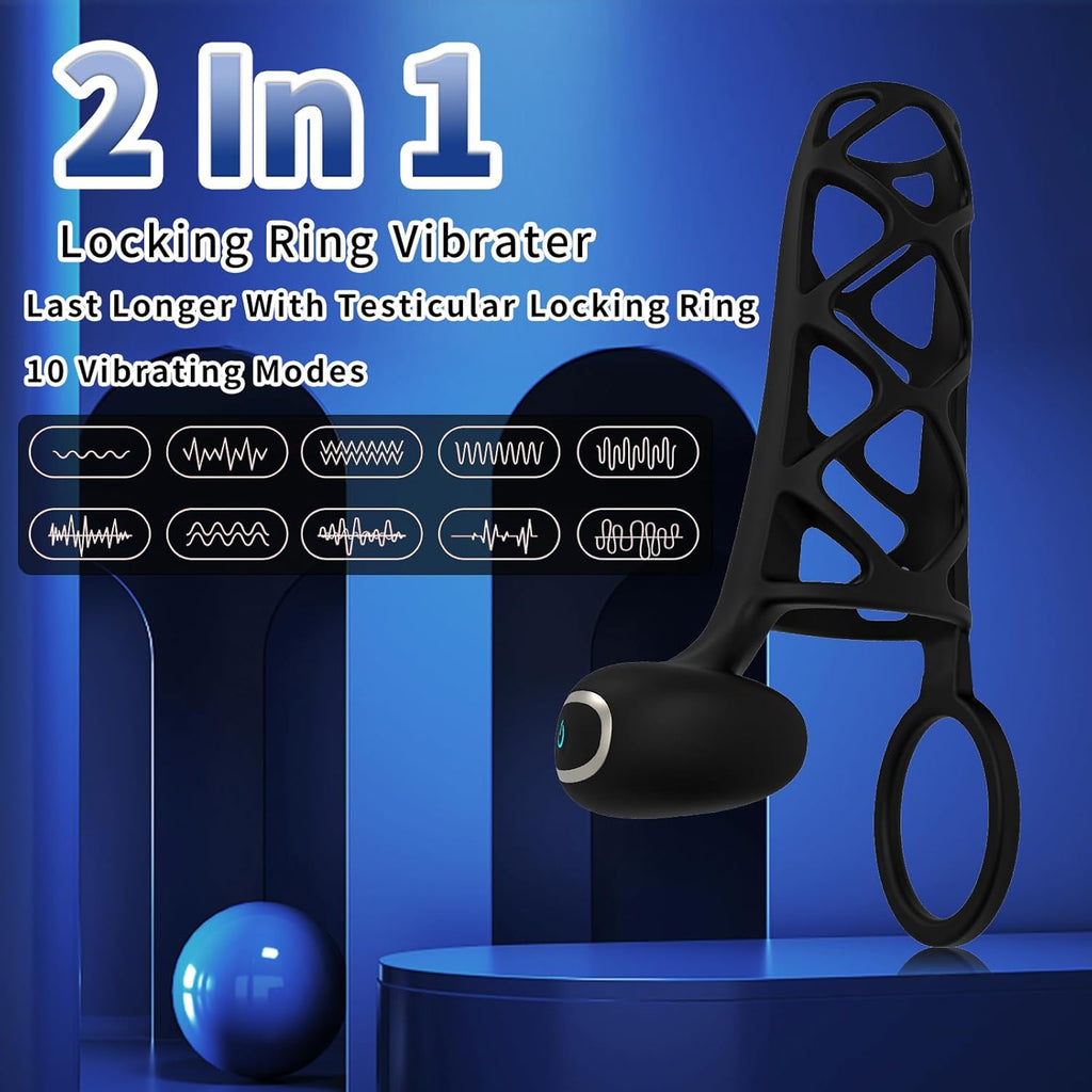 Anneau pénien à manchon pour hommes, jouets sexuels vibrants à manchon coq, extension de pénis de vibrateur masculin APP, amélioration de l'érection de l'éjaculation retardée