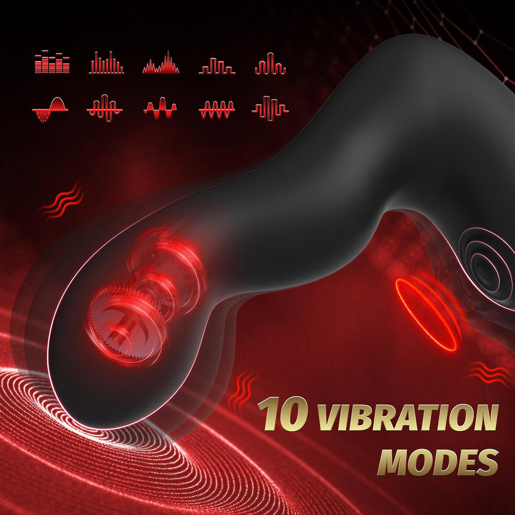 Plug Anal Sex Toys Vibromasseur pour Homme avec Gonflage Automatique et 10 Modes de Vibration, Masseurs de Prostate Vibrant avec Anneau Pénien et Télécommande, 3 in 1 Sex Toýs Homme Gode Anal