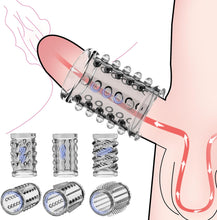 Charger l&#39;image dans la galerie, Manchette pour pénis, lot de 6 manchons pour pénis Fallinsexy Manchon pour pénis réutilisable transparent pour agrandissement du pénis, jouets sexuels pour hommes, manchon pour pénis pour améliorer