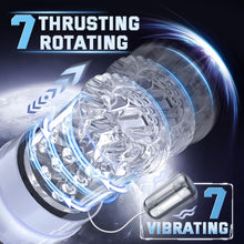 Charger l&#39;image dans la galerie, Penis Pump Realistic Electric Stroker with 7 Sucking Vibrating Thrusting Rotating Licking
