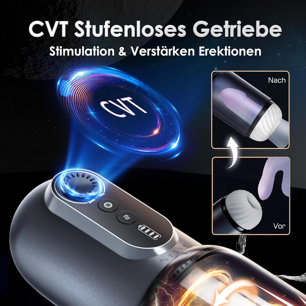 Masturbeuse Homme Mains Libres avec Ventouses, Masturbateurs Masculins électrique Sex Toys, 5 Rotations Télescopiques et 5 Modes d'Aspiration, Vaginette Chatte de Poche Réaliste 3D Masturbateur Homme