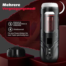 Charger l&#39;image dans la galerie, Masturbateur Électrique pour Homme, Jouet Sexuel pour Homme Solo avec 7 Modes de Poussée et de Rotation, 3 en 1 Masturbateur de Poche pour Pénis et Chatte Jouets Sexuels pour Homme