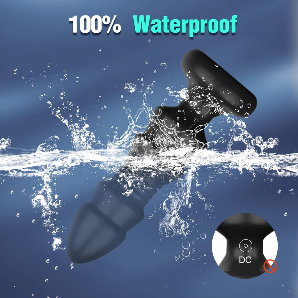 Plug Anal Vibromasseur Sex Toys, Homme Sex Stimulateur Gode Sex Toys Prostate Vibrateur Anal Télécommandé Sex Toýs avec 5 modes de poussée vibrant portabl Pour Couple Jouet Sexualité