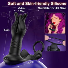 Charger l'image dans la galerie, Prostate Massager Anal Toys, BEISAR Butt Plug Male Sex Toys for Men Sex Toy Anal Plug Adult Toys with 9 Tension Shock Flapping Thrusting Vibrating Cock Ring Anal Vibrator Dildo for Men S&amp;M Paddles