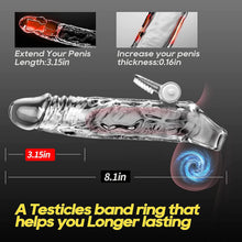 Charger l&#39;image dans la galerie, Gaines Pour Pénis, Extenseur De Pénis avec Vibrateur Pénis Anneau, Jouets Sexuels Manchon Pénis pour Améliorer l&#39;érection et retarder l&#39;éjaculation, Sex toys for Homme
