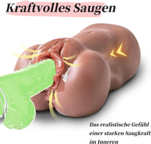 Charger l&#39;image dans la galerie, Masturbateur pour hommes - 2 en 1 Poche Chatte Grande avec Vagin 3D Clitoris Anal Poche Chatte Masturbateurs Double Canal Portable Érotique Sex Toy pour Hommes Solo