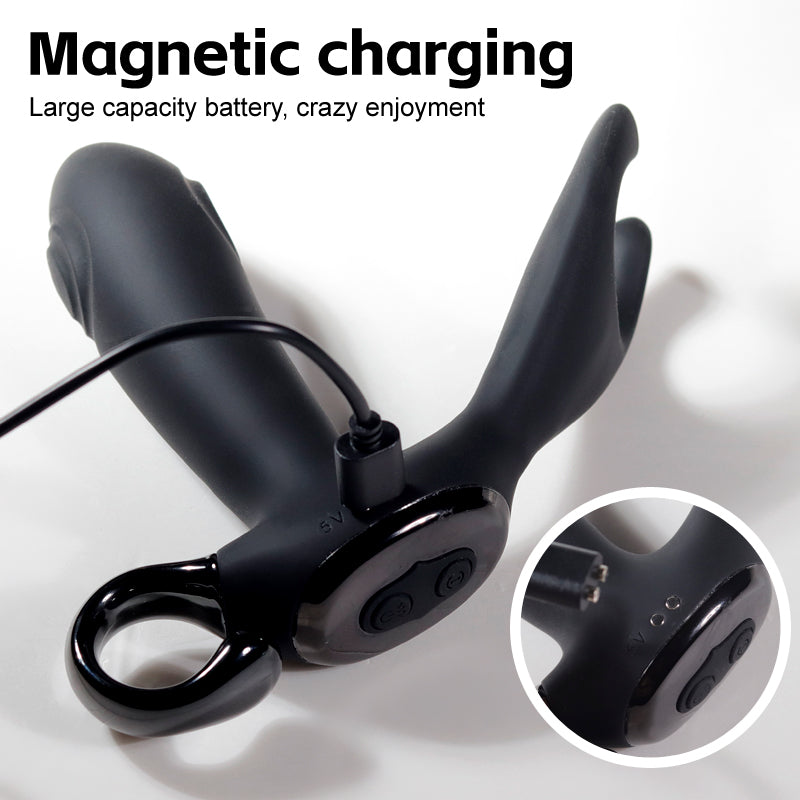 Masseur de prostate avec fonction de vibration et de tapotement