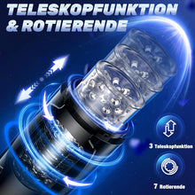 Charger l&#39;image dans la galerie, Masturbeuse Homme Automatique Masturbateurs Masculins Mains Libres avec 7 Modes Télescopiques et Rotations, Masturbateur Homme Vaginette Sextoyse Homme Sex Toys