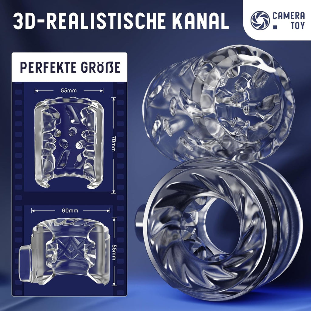 Masturbeuse Homme Sex Toys, Masturbateurs Masculins Mains Libres avec 7 Modes d'aspiration et 7 Modes de Rotation, Masturbateur Homme Automatique Vaginette Ultra Réaliste Sextoyse Homme Sex