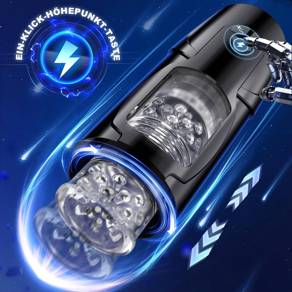 Masturbeuse Homme Automatique Masturbateurs Masculins Mains Libres avec 7 Modes Télescopiques et Rotations, Masturbateur Homme Vaginette Sextoyse Homme Sex Toys