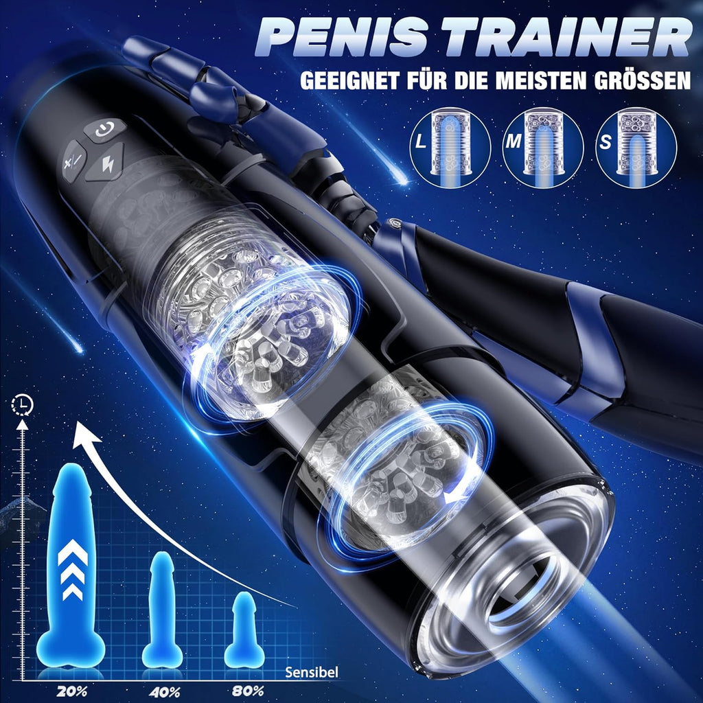 Masturbeuse Homme Automatique Masturbateurs Masculins Mains Libres avec 7 Modes Télescopiques et Rotations, Masturbateur Homme Vaginette Sextoyse Homme Sex Toys