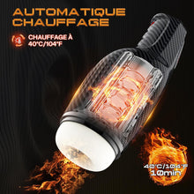 Charger l&#39;image dans la galerie, Masturbâteur Homme Sex Toýs Homme - Masturbâteur Homme Mains Libres mains libres 5 modes d&#39;aspiration et 10 modes de vibration,Chauffage vaginal simulé en 3D pour les hommes,Masturbateurs Masculins