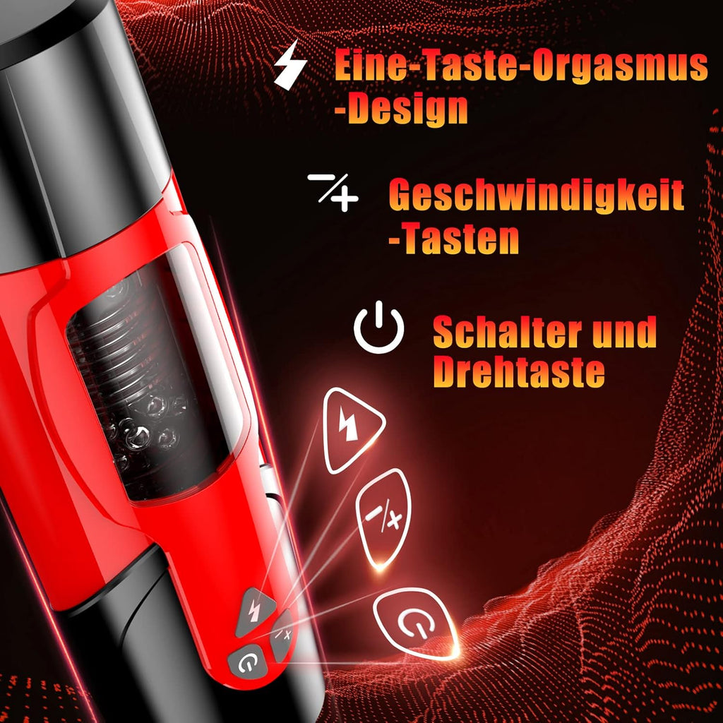 Masturbeuse Homme Sex Toys, Masturbateurs Masculins Mains Libres avec 7 Modes Télescopiques et Rotations, Sextoyse Homme Sex Masturbateur Homme
