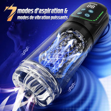Charger l&#39;image dans la galerie, Masturbateurs Masculins Sex Toys avec 7 Modes Télescopiques &amp; Rotation Et Succion, Automatique Masturbâteur Homme Mains Libres Vibration 3D Vaginette, Véritable Fellation Léchée Sex Toýs Homme
