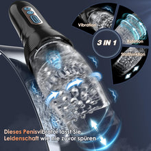 Charger l&#39;image dans la galerie, Masturbateurs Masculins Sex Toys,Masturbâteur Homme Mains Libres 10X5 Mode de Vibration &amp; Rotation Télescopique,Vaginette Sextoyse Homme Sex Masturbateur Homme