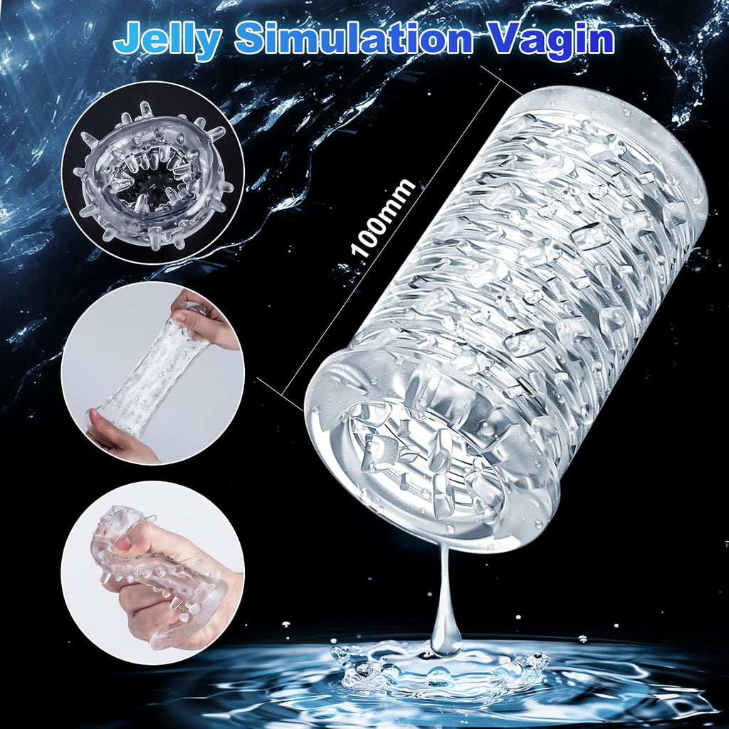 Masturbateurs Masculins Sex Toýs Homme-Oral Jouet Sexuel,Masturbâteur Homme avec 11 Modes Télescopiques & Rotations Vaginette Silicone Sex Toys pour Stimulation de Pénis Jouets Sexuels pour Hommes