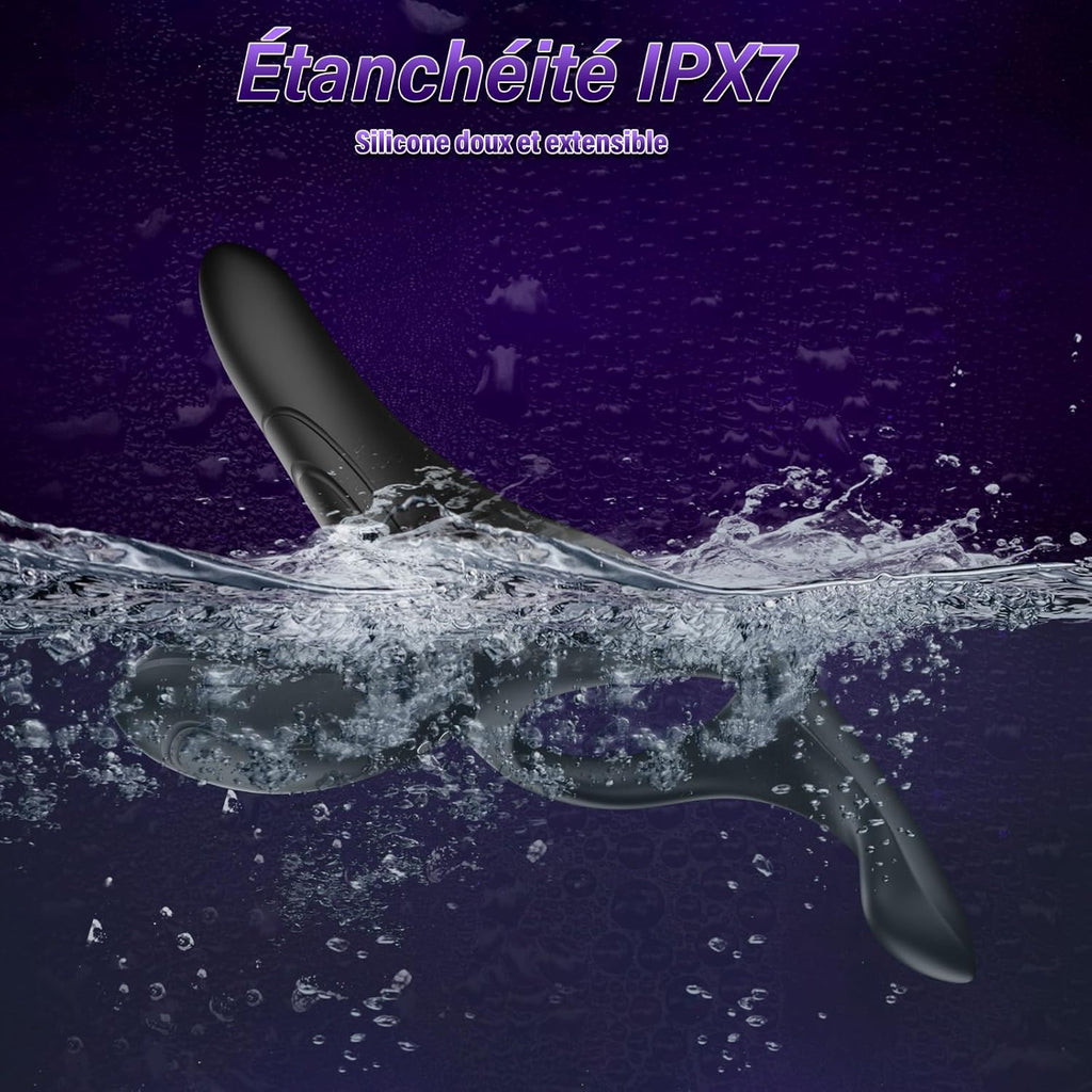 Sex Toys Anneau Penien - Anneau Homme Sextoyse Couple Plaisir, Vibromasseurs Sextoyse Homme Sex avec 9 Modes de Vibration, Anneau Vibrant Pénis Clitoridienne Sex Toyspour Pour Homme