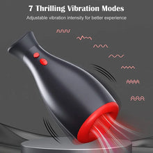 Charger l&#39;image dans la galerie, Masturbateur Automatique pour Homme Machine de Fellation en Gorge Profonde avec 7 Modes de Vibration
