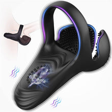 Charger l&#39;image dans la galerie, Vibromasseur Penis en Silicone avec Anneau Pénien et 10 Modes de Vibration
