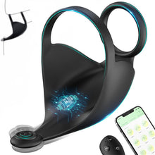 Charger l&#39;image dans la galerie, Vibrateur Pénien en Silicone avec Télécommande APP et 9 Modes de Vibration