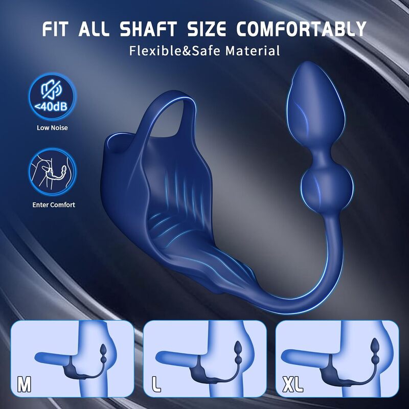 Stimulateur Prostate Vibrant avec 9 Modes de Vibration et Contrôle APP - Un sextoy révolutionnaire 3 en 1 combine plug anal et anneau pénien un plaisir sexuel plus intense!