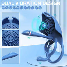 Charger l&#39;image dans la galerie, Vibrateur 4 en 1 anneau pénien, Vibrateur Anneau Pénien avec 5 Modes de Vibration, avec App