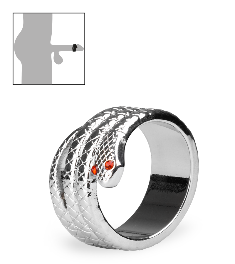 Anneau cockring en inox Medusa