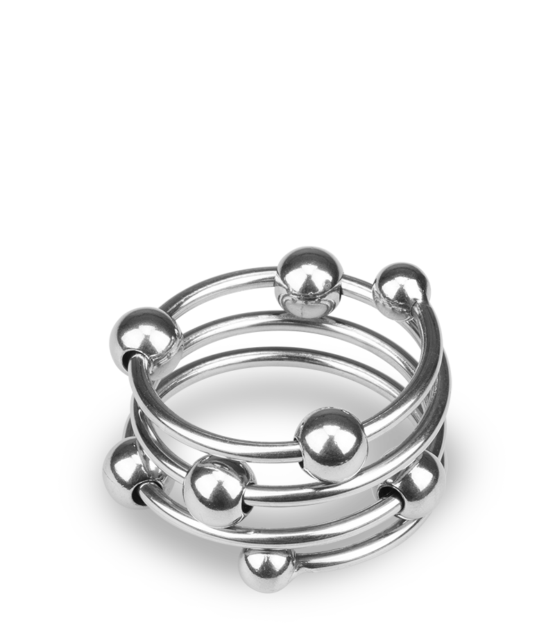 Anneau cockring métal 8 boules Altar