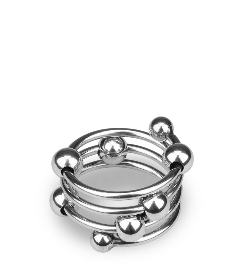 Anneau cockring métal 8 boules Altar