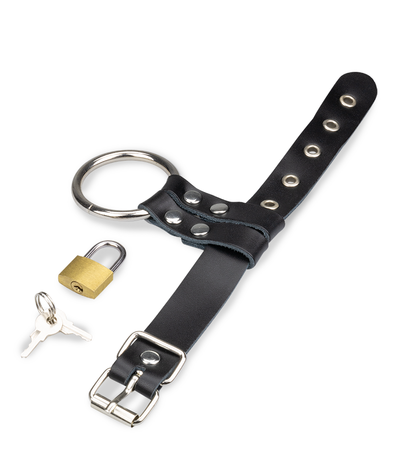 Anneau cockring métal et cadenas