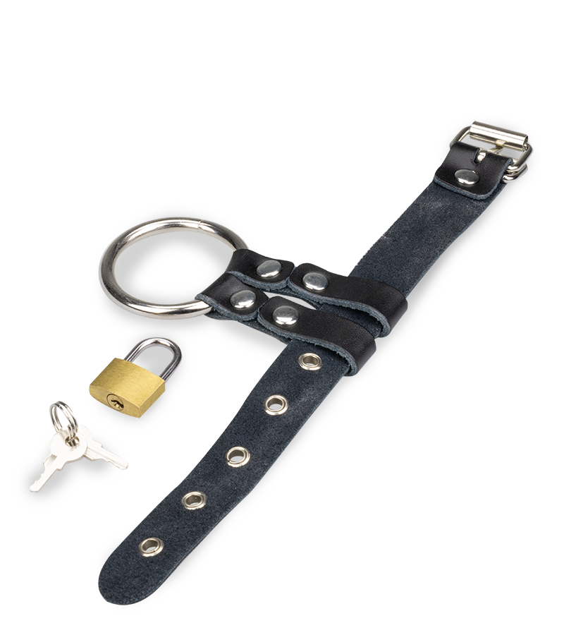 Anneau cockring métal et cadenas