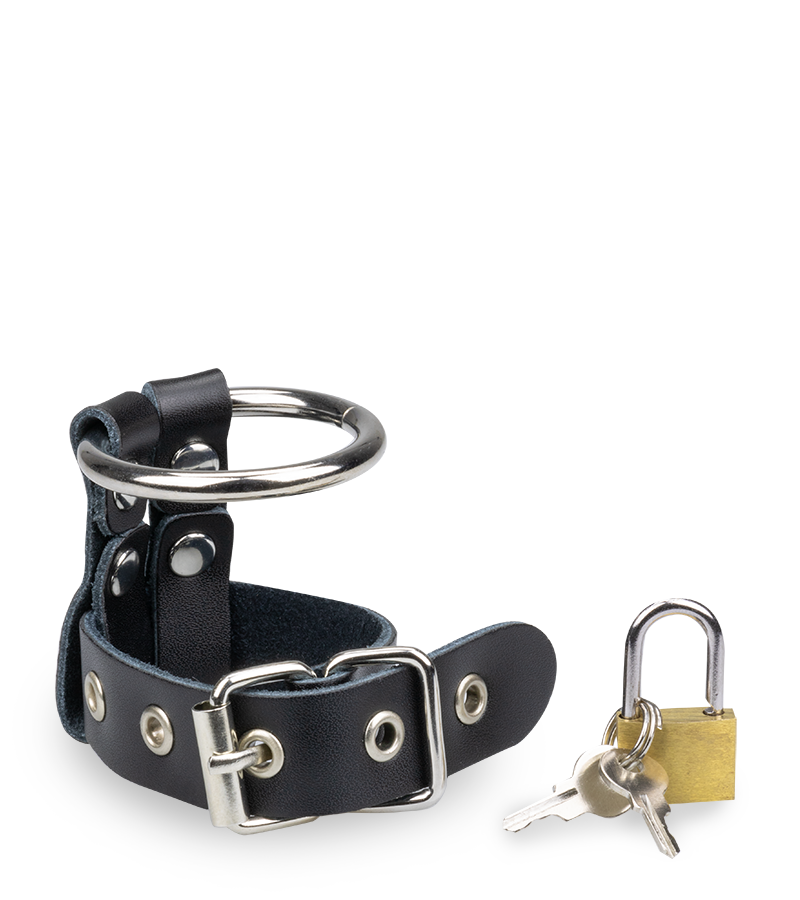 Anneau cockring métal et cadenas