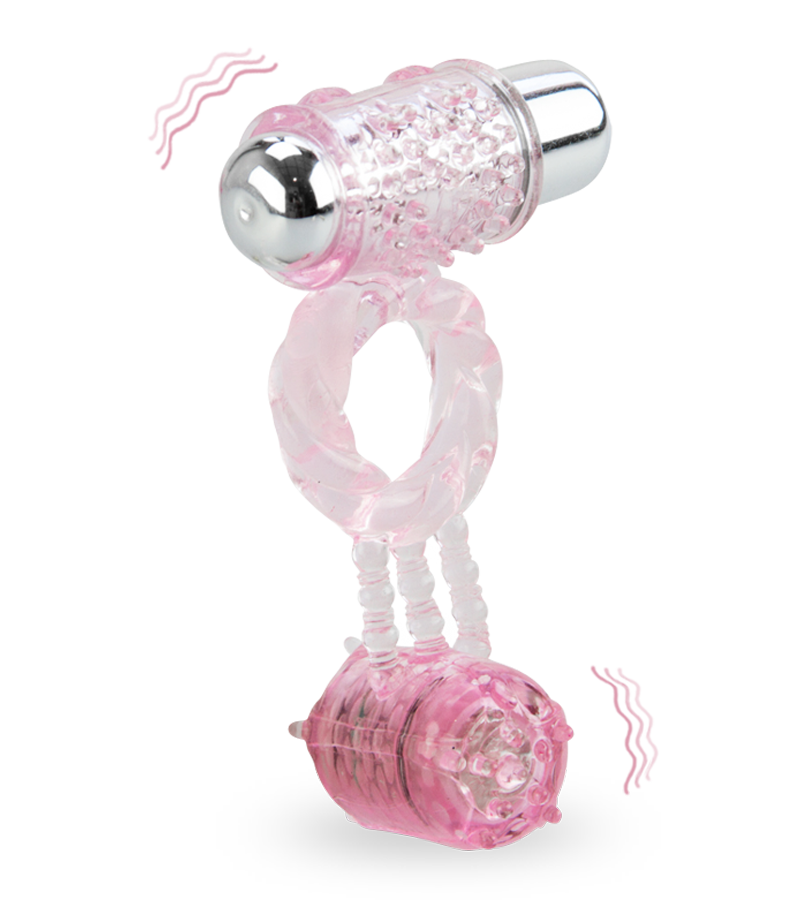 Anneau vibrant double stimulation