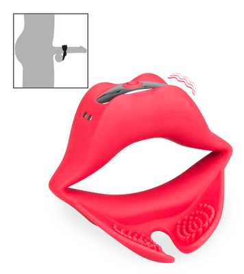Anneau vibrant masseur de testicules Red Lips